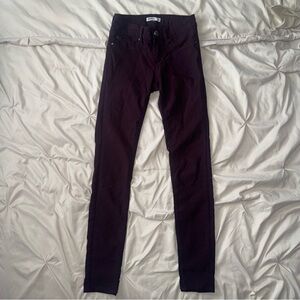 YMI Womens Hyperstretch Skinny Jeans Purple Small P527931 Mid Rise Jeggings